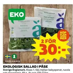 Coop EKOLOGISK SALLAD I PÅSE erbjuda