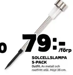 Coop SOLCELLSLAMPA 5-PACK erbjuda