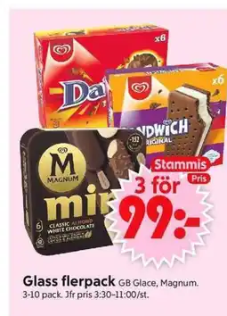 ICA Supermarket Glass flerpack GB Glace, Magnum. erbjuda