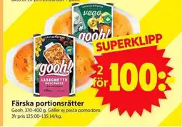ICA Supermarket Färska portionsrätter erbjuda