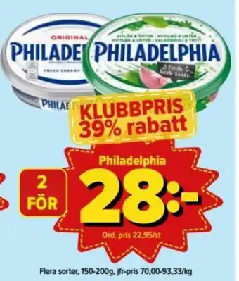 Östenssons Philadelphia 2x150-200g erbjuda