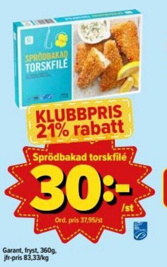 Östenssons Sprödbakad torskfile erbjuda