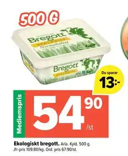 Coop Extra Ekologiskt bregott erbjuda