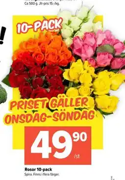 Coop Extra Rosor 10-pack erbjuda