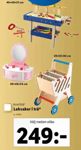 Lidl Playtive Leksaker i trä* erbjuda