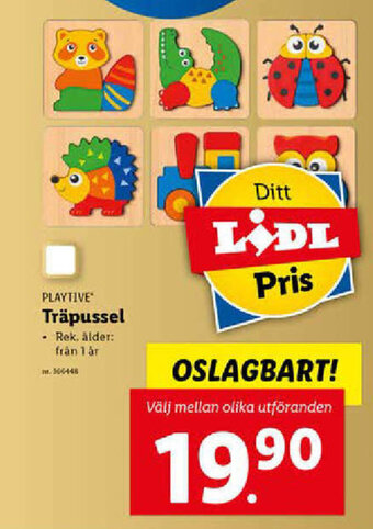 Lidl Playtive Träpussel erbjuda