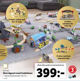 Lidl Playtive Järnvägsset med funktioner erbjuda