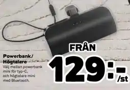 Stora Coop Powerbank/ Högtalare erbjuda
