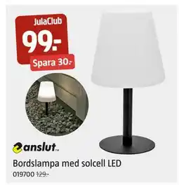 Jula Bordslampa med solcell LED erbjuda