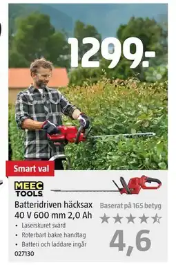 Jula Batteridriven häcksax 40 V 600 mm 2,0 Ah erbjuda