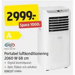 Jula Portabel luftkonditionering 2060 W 68 cm erbjuda