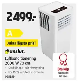 Jula Luftkonditionering 2600 W 70 cm erbjuda
