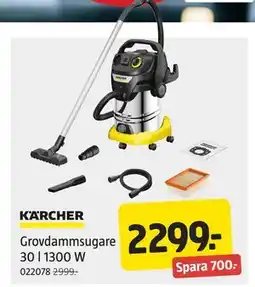 Jula Grovdammsugare 30 l 1300 W erbjuda