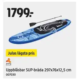 Jula Uppblåsbar SUP-bräda 297x76x12,5 cm erbjuda