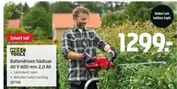 Jula Batteridriven häcksax 40 V 600 mm 2,0 Ah erbjuda