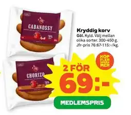Stora Coop Kryddig korv erbjuda