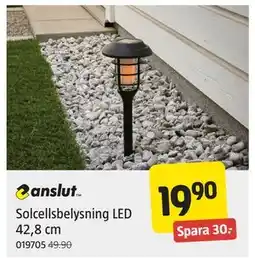 Jula Solcellsbelysning LED 42,8 cm erbjuda