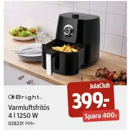 Jula Varmluftsfritös 4 l 1250 W erbjuda