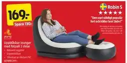 Jula Uppblåsbar lounger med fotpall 2 delar erbjuda