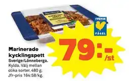 Stora Coop Marinerade kycklingspett erbjuda