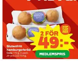 Stora Coop Glutenfritt hamburgerbröd erbjuda