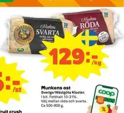Stora Coop Munkens ost erbjuda