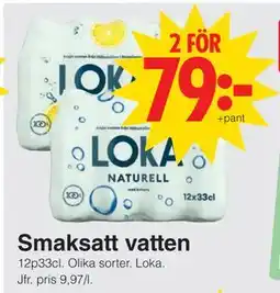 Matöppet Smaksatt vatten erbjuda