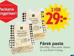 Matöppet Färsk pasta erbjuda