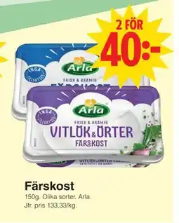 Matöppet Färskost erbjuda