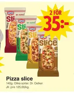 Matöppet Pizza slice erbjuda
