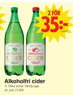 Matöppet Alkoholfri cider erbjuda
