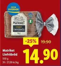 Lidl Matriket Linfröbröd erbjuda