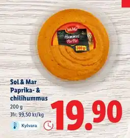 Lidl Sol & Mar Paprika- & chilihummus erbjuda