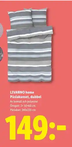 Lidl LIVARNO home Påslakanset, dubbel erbjuda