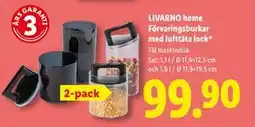 Lidl LIVARNO home Förvaringsburkar med lufttäta lock erbjuda