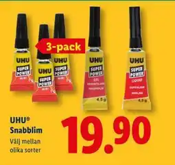 Lidl UHU Snabblim erbjuda