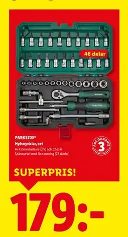 Lidl PARKSIDE Hylsnycklar, set erbjuda