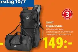 Lidl CRIVIT Ryggsäck/väska erbjuda