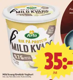 ICA Nära ARLA Mild kvarg/grekisk yoghurt erbjuda