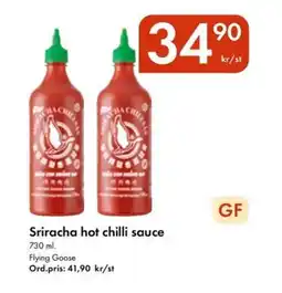 Snabbgross Sriracha hot chilli sauce erbjuda