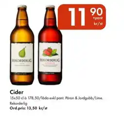 Snabbgross REKORDERLIG Cider erbjuda