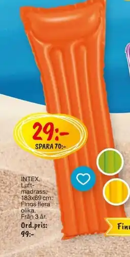 Leklust INTEX Luftmadrass erbjuda