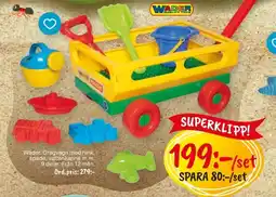 Leklust WADER Dragvagn med hink erbjuda