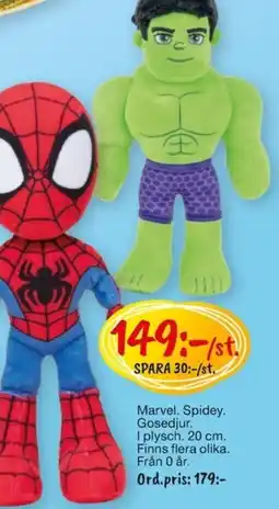 Leklust Marvel spidey gosedju erbjuda