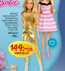 Leklust BARBIE Fashionistas modedocka erbjuda