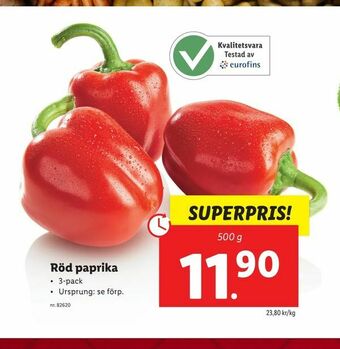 Lidl Röd paprika erbjuda