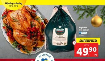 Lidl Ingelsta Hel kalkon erbjuda