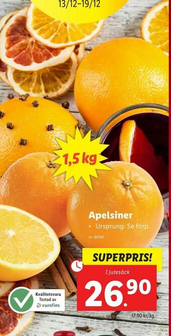 Lidl Apelsiner erbjuda