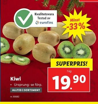 Lidl Kiwi erbjuda