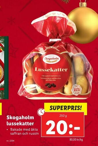 Lidl Skogaholm lussekatter erbjuda